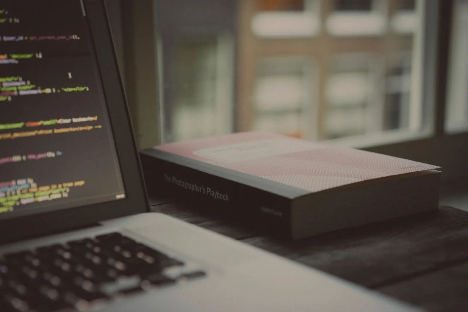 “The Photographer’s Playbook” desk next